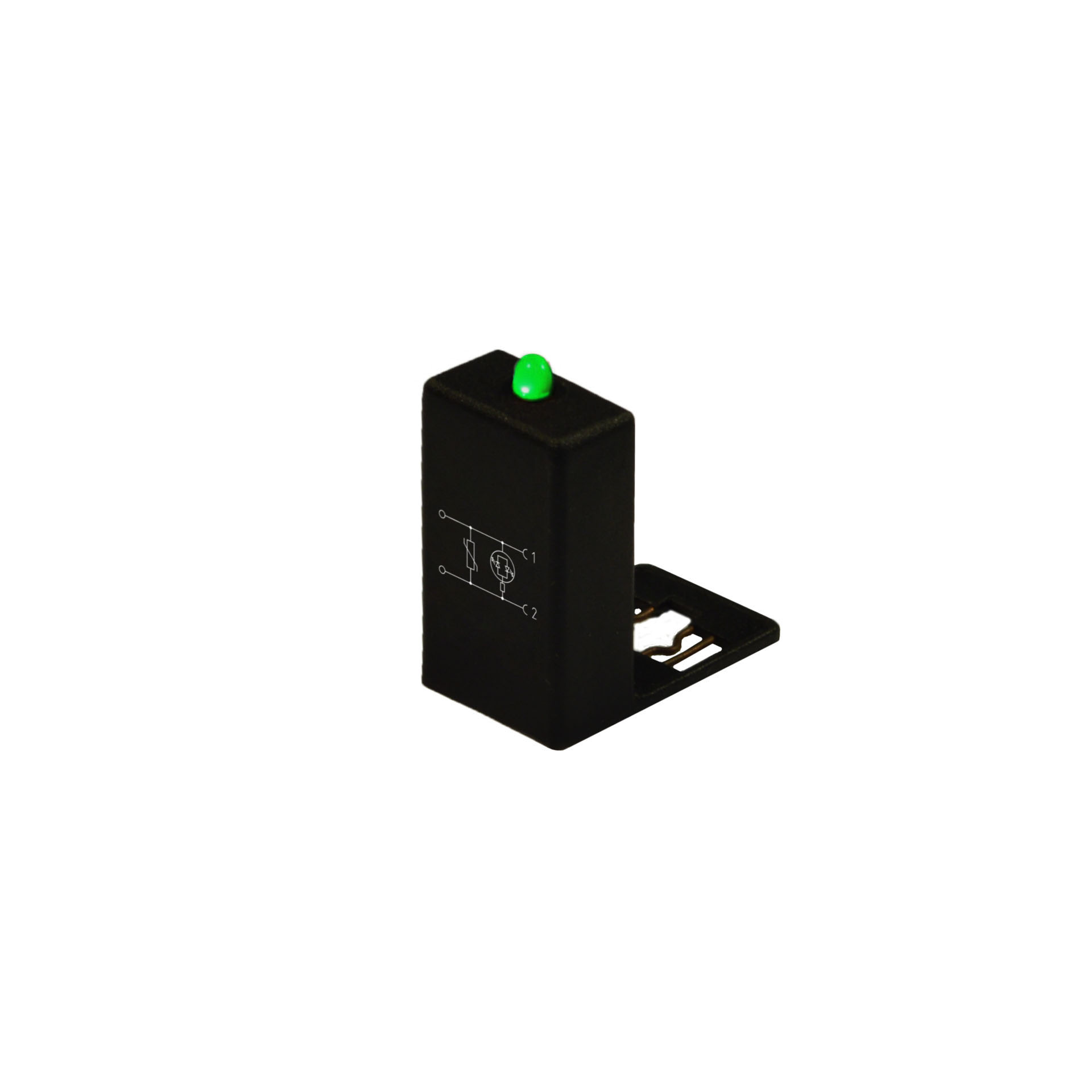 Adapter for DIN43650/C,9,4mm,2P+E,with GREEN LED + VARISTOR 24V
